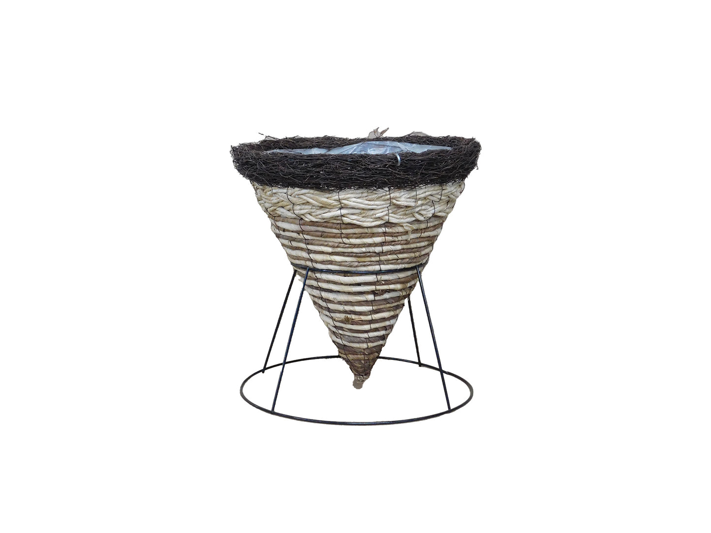 14 1/2" Wicker Rd Hanging Cone With Stand & Hanger #5