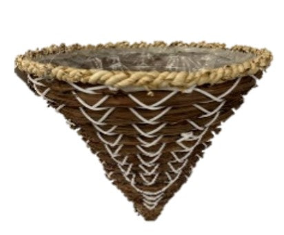 14" Wicker Cone With Stand & Hanger #22