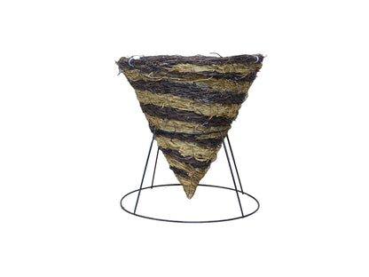 14" Wicker Rd Hanging Cone With Stand & Hanger #10