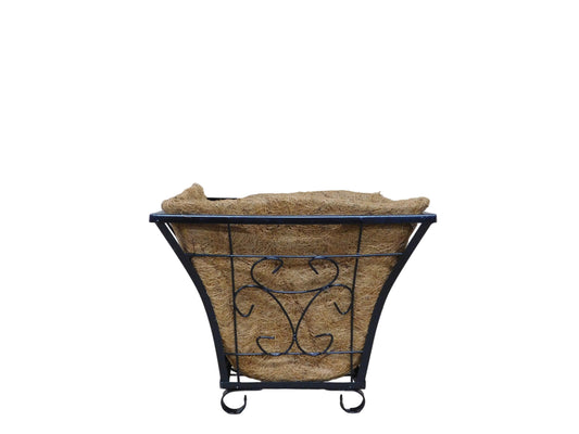 14" SQUARE COCO PLANTER WITH LINER