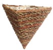 14" Wicker Sq Hanging Cone With Stand & Hanger #4